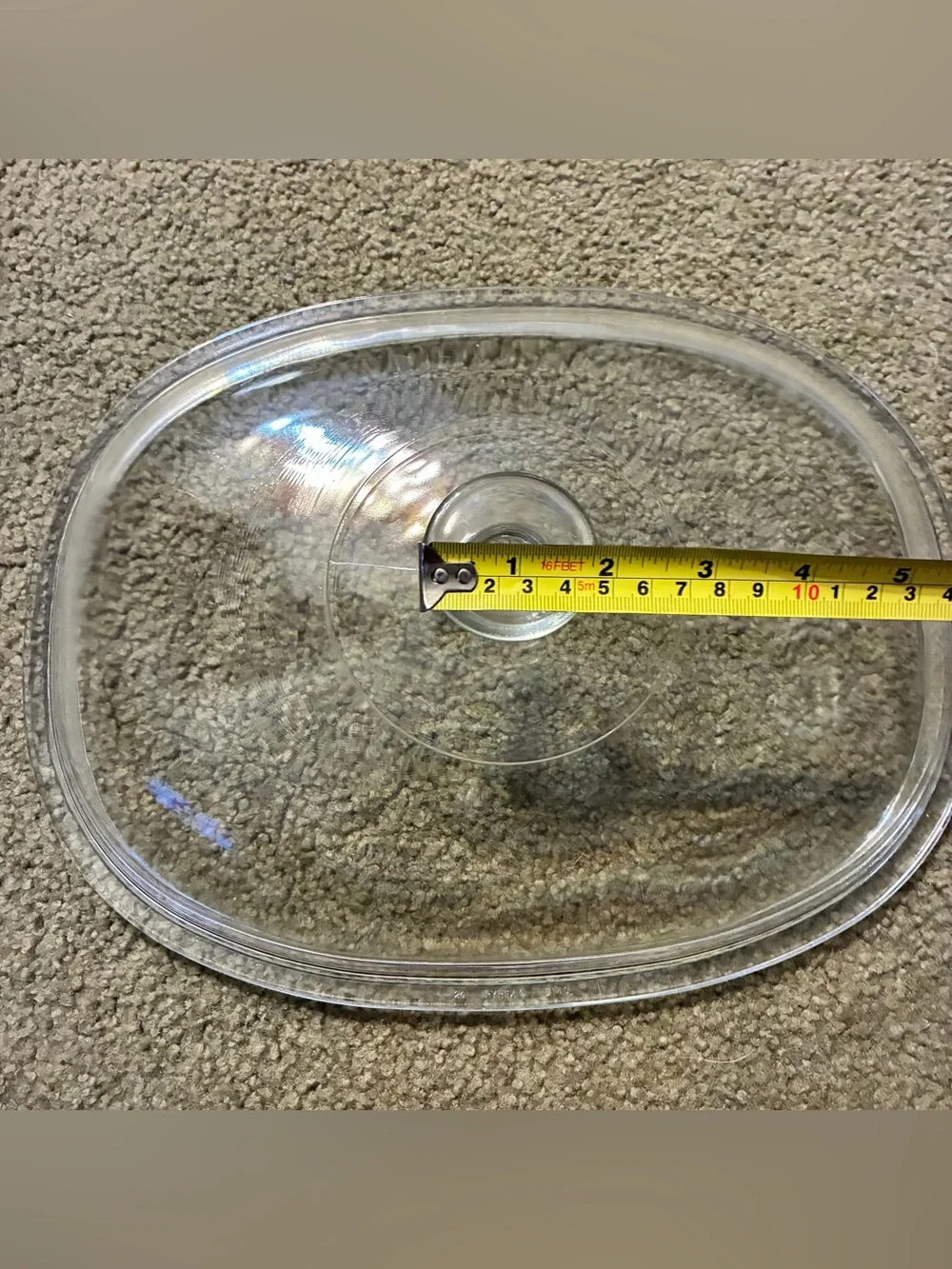Replacement Pyrex Oval Glass Lid Inner Lip 11 3/4 Pyrex F 14 C for Slow Cooker